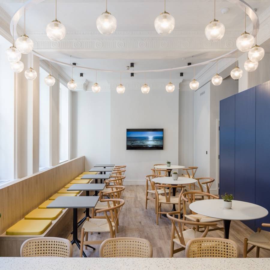 09 MJ Hudson - high end breakout area in workplace design & build