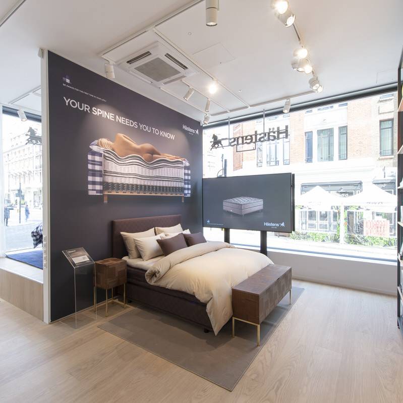 03 Hastens - high quality retail fit out for Swedish Luxury bed supplier- central London store
