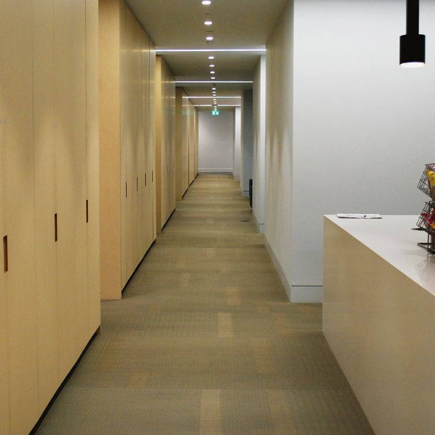 08 Ankura - storewall - circulation corridor - bolon floor tiles