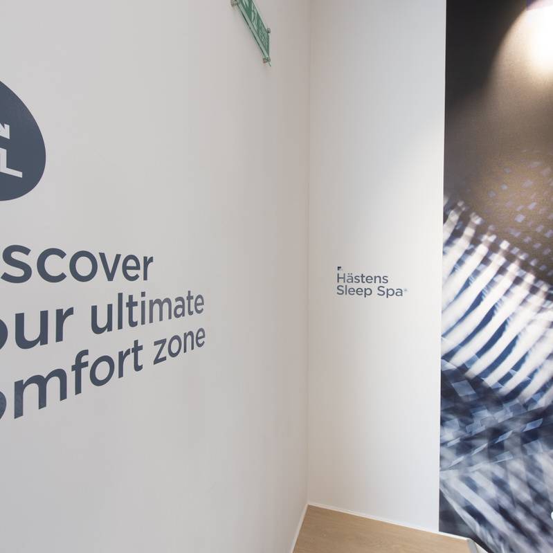 10 Hastens - high quality retail fit out - signage - central London store