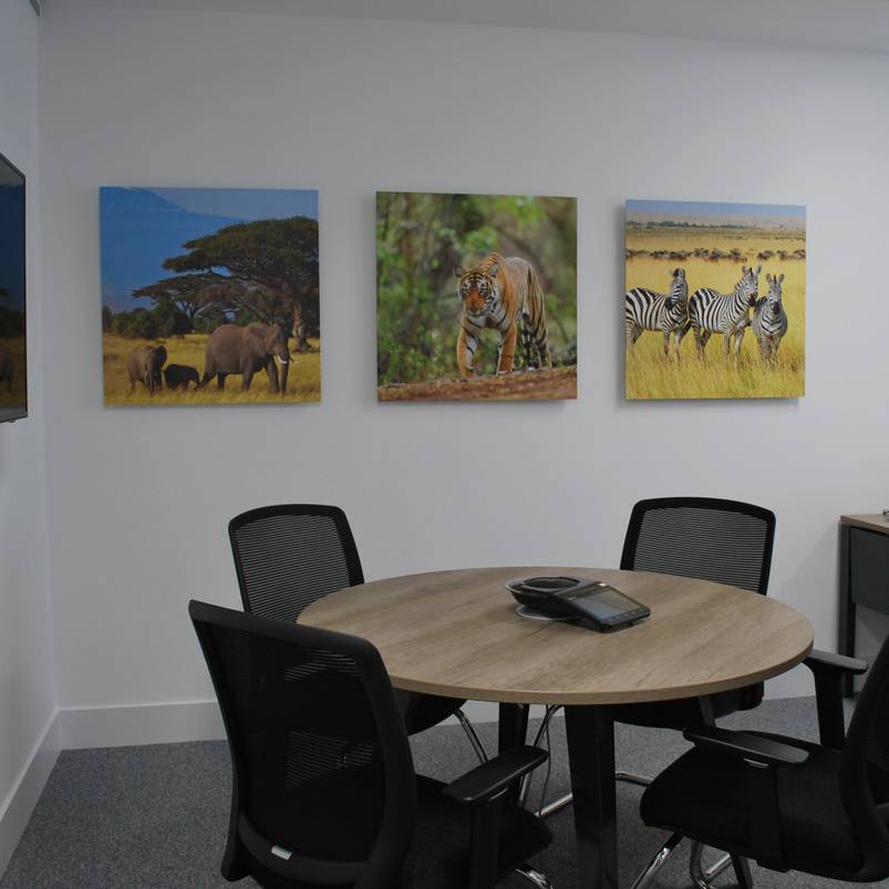 12 Abercrombie & Kent PRIVATE OFFICE meeting table and artwork