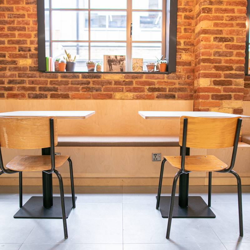 13 - X+WHY HP Units Clubhouse - East London - Industrial design style - bespoke banquette seating