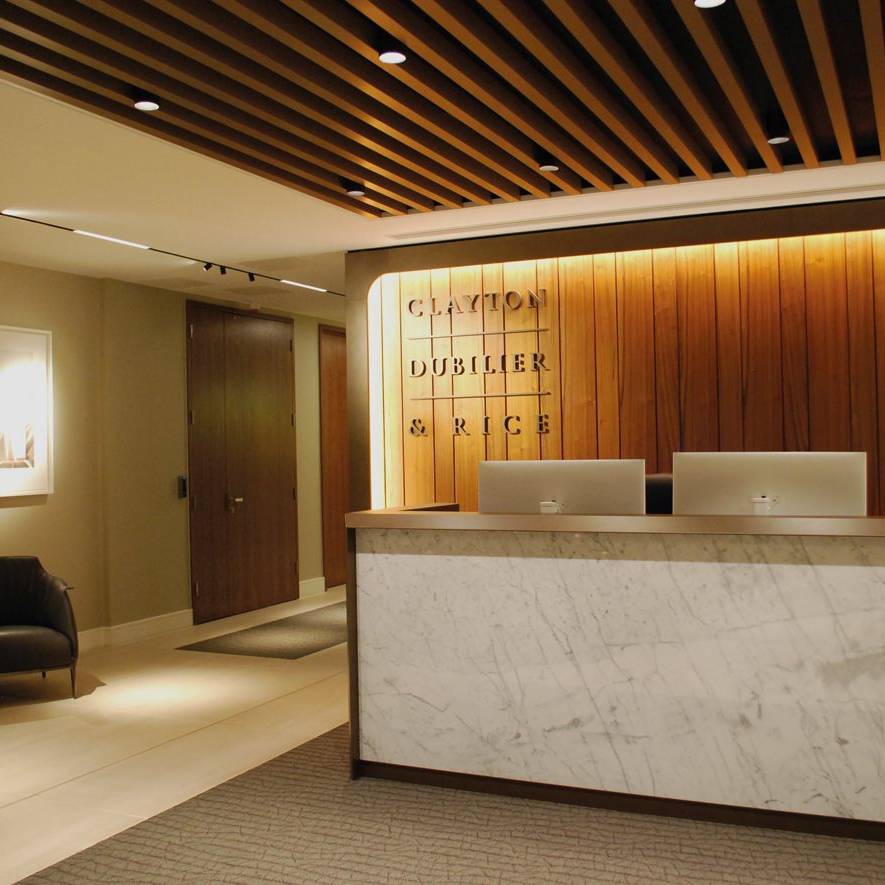 01 CDR - Workplace Reception - high quality design & build for a global law firm