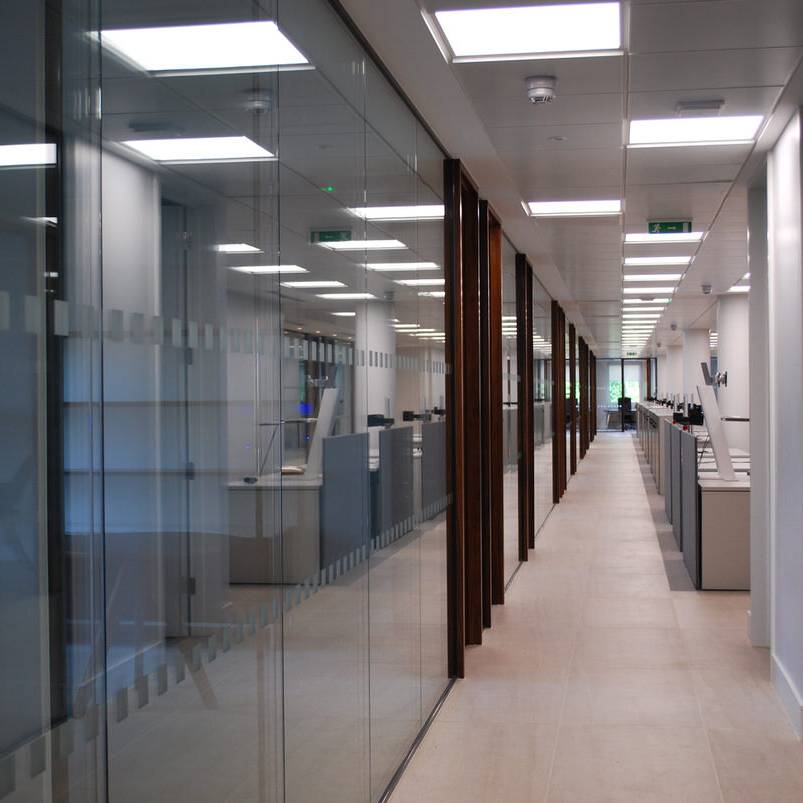 10 CDR - open plan desk run, administration department, workplace design & build