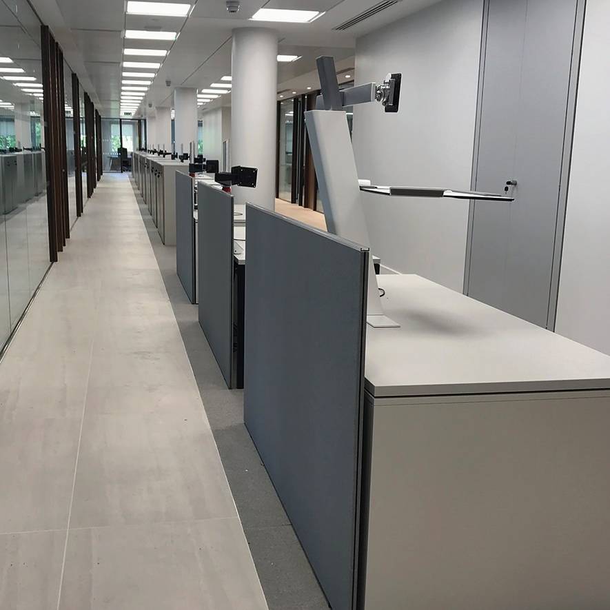 11 CDR - open plan desk run, administration department, workplace design & build