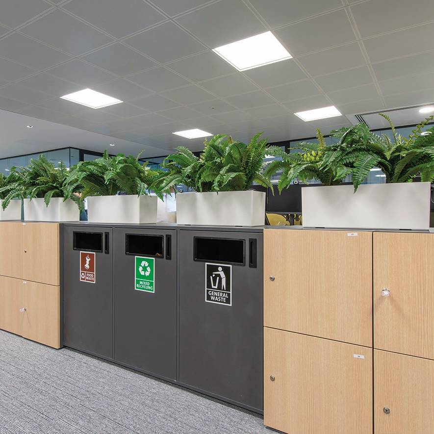 Ecom Trading bespoke bin unit and staff lockers